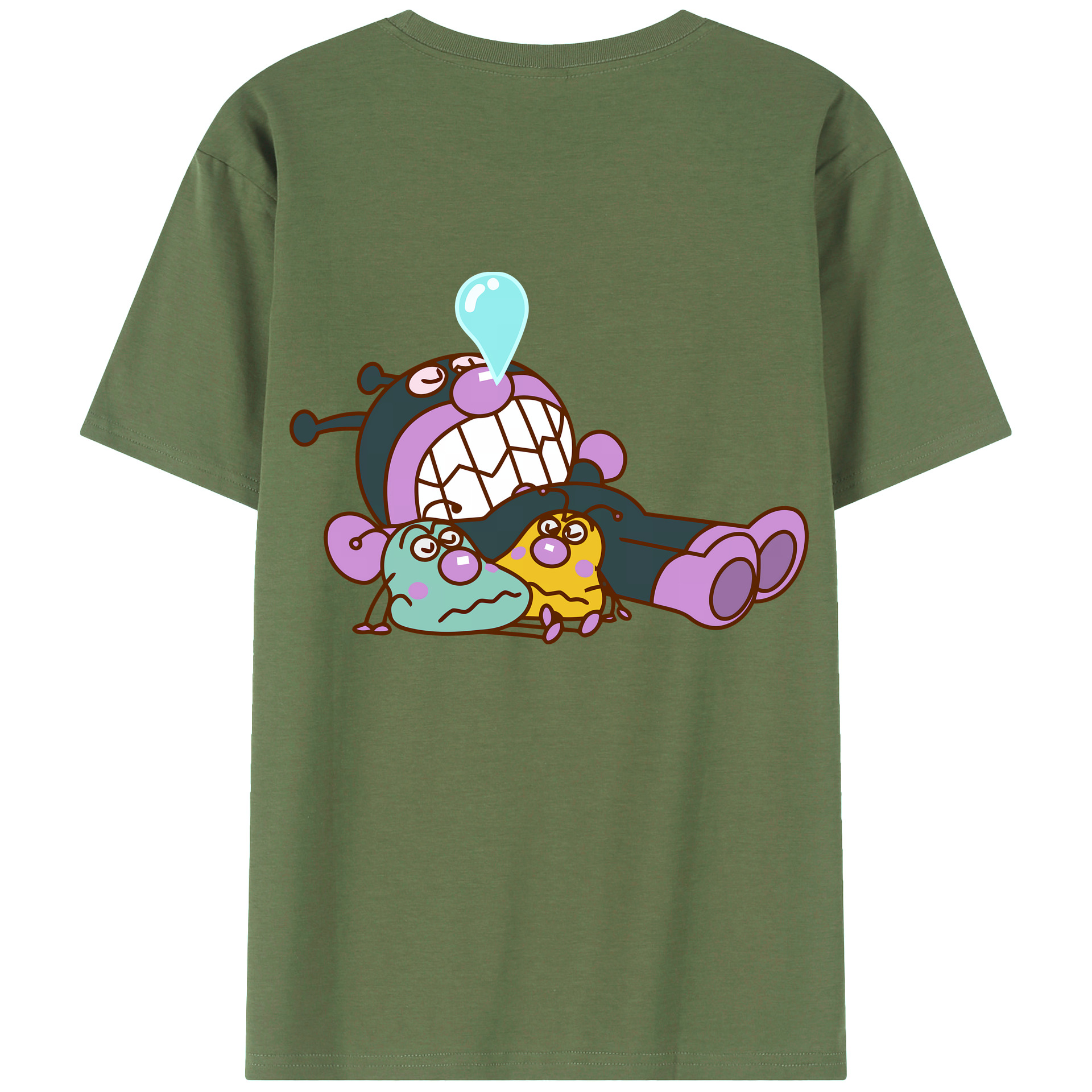（画像用） アンパンマン Anpanman 綿100％ メンズ半袖Tシャツ（バックプリント） 通気性